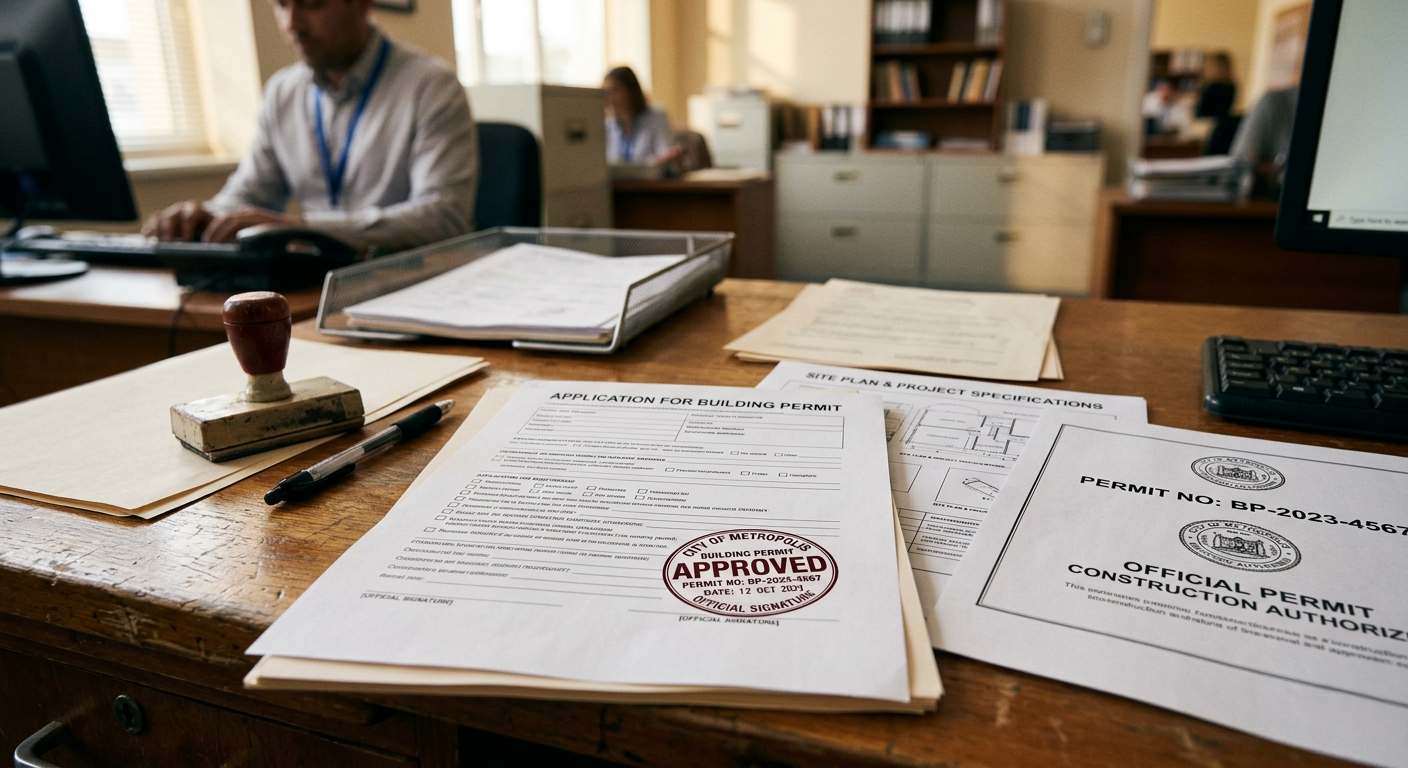 Building permit documents Pacific Palisades rebuild