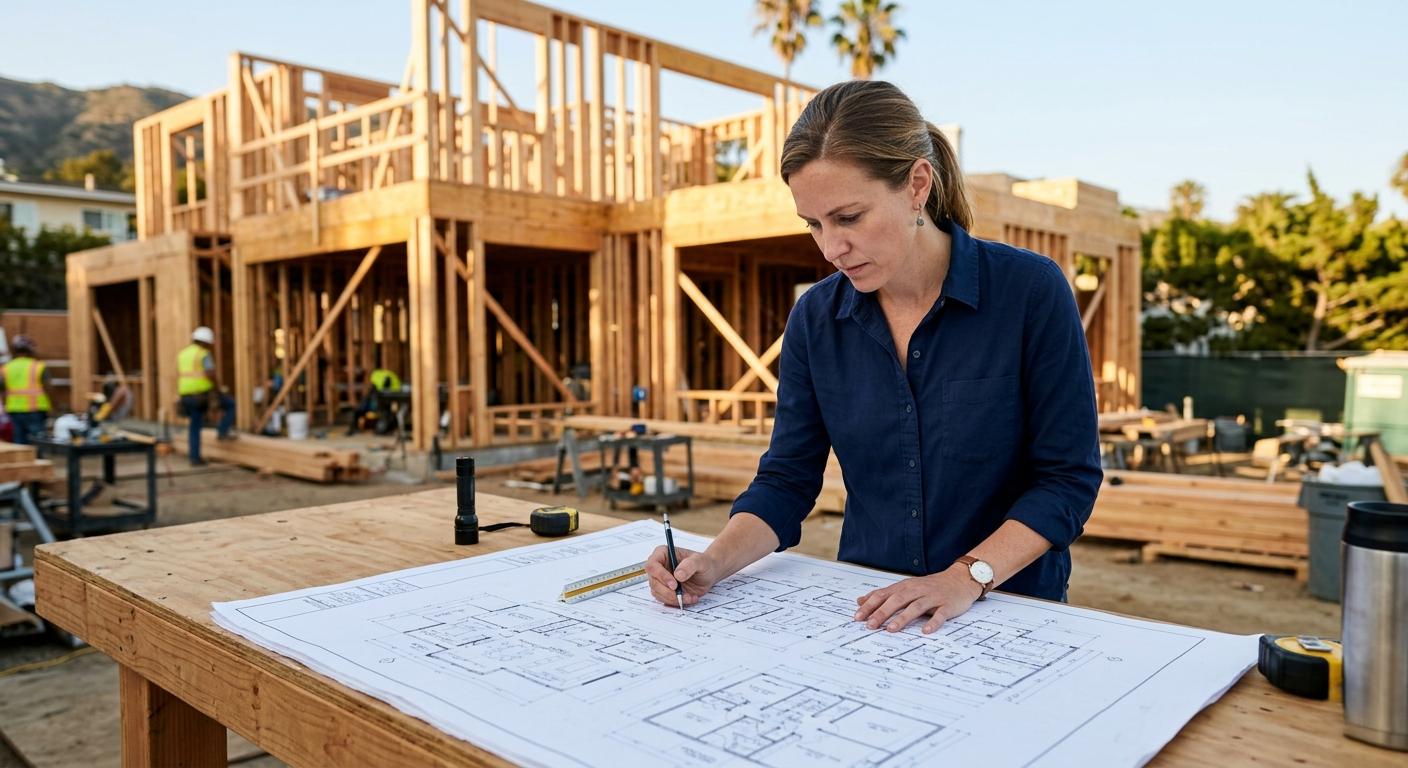 Home rebuild footprint measurement Pacific Palisades