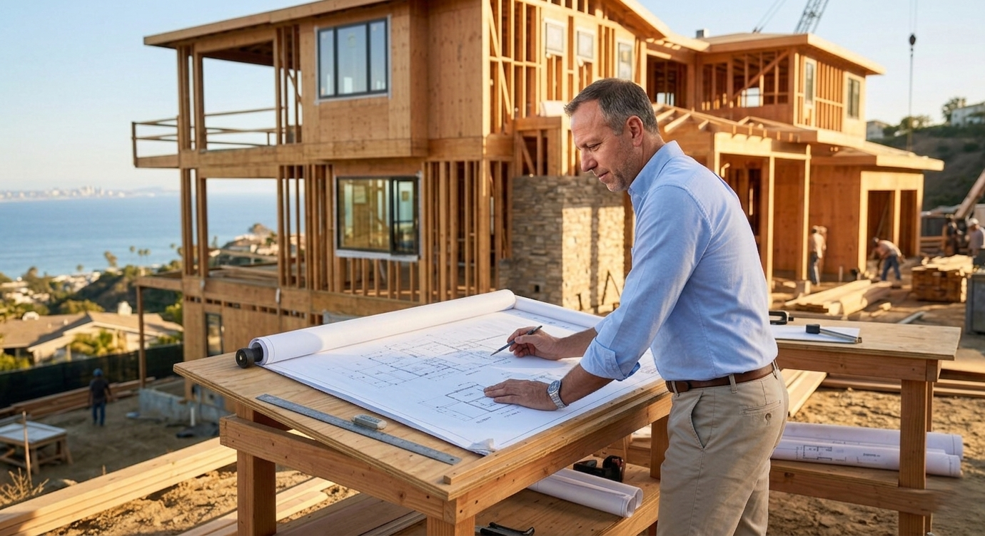 Pacific Palisades Remodeling team reviewing permits