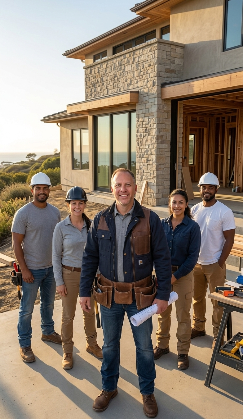 Pacific Palisades Remodeling team at an active project site